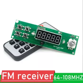 AM SW FM коротковолновый Полнодиапазонный FM-радиоприемник плата модуля PLL DSP цифровая настройка стерео аудио усилитель мощности + пульт дистанционного управления