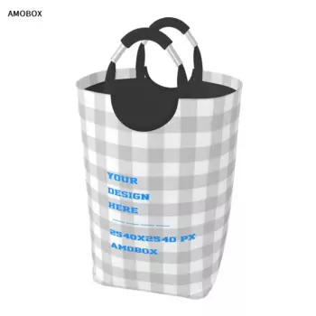 AMOBOX-Custom Корзина для белья, водонепроницаемая, прочная корзина для хранения грязной одежды, сумка для стирки для домашнего общежития, 50 л