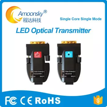 AMS-DTR1L, одномодовый, 2 км, 1 LC DVI, оптоволоконный трансивер для оптоволоконного разъема