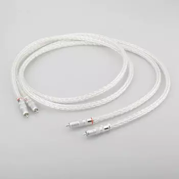 Аналоговый кабель Audiocrast 8AG RCA Соединительный кабель Аудио-видео удлинительный кабель OCC Посеребренный с посеребренным разъемом RCA