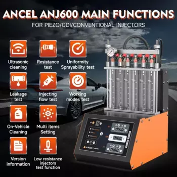 ANCEL ANJ600 GDI пьезо-6-цилиндровый тестер топливной форсунки, очиститель, машина 110/220 В, ультразвуковая очистка автомобиля, мотоцикла, автоинструменты