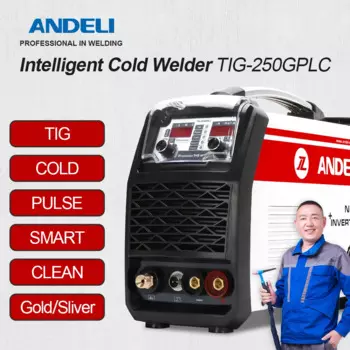 ANDELI Интеллектуальный сварочный аппарат TIG-250GPLC TIG/COLD/PULSE/CLEAN/SMART/Au-Ag аппарат холодной сварки, многофункциональный сварочный аппарат