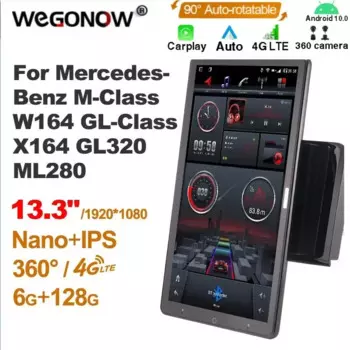 Android10.0 Ownice Автомобильный радиоприемник для Mercedes-Benz M-Class W164 GL-Class X164 GL320 ML280 13,3 дюйма 7862 512 без DVD Nano 1920*1080