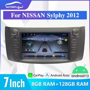 Android13 автомобиль для Nissan Sylphy 2012-2019 мультимедийный DVD-плеер стерео головной убор Carplay Android авто радио GPS Navi сенсорный экран