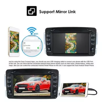 Android 10 четырехъядерный автомобильный медиаплеер радио GPS WIFI Bluetooth управление рулевым колесом для Mercedes Benz W209 1998-2006
