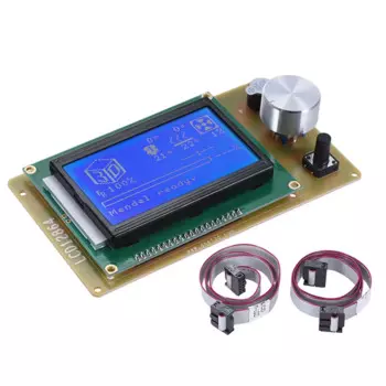 Anet A6 A8 E12 E10 E16 12864 интеллектуальный контроллер, модуль ЖК-дисплея + 10-контактный гибкий ленточный кабель для деталей 3D-принтера Reprap