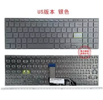 Английская Серебряная клавиатура без подсветки для Asus VivoBook X513E X513EA X513EP X513EQ X513IA M513 M513I M513IA M513U M5600 V5100 V5050