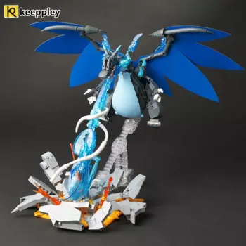 Анимация, Новый конструктор Pokemon Super Charizard X, модель Rana kaga, игрушка, украшение для дома, кирпичная игрушка, детские подарки