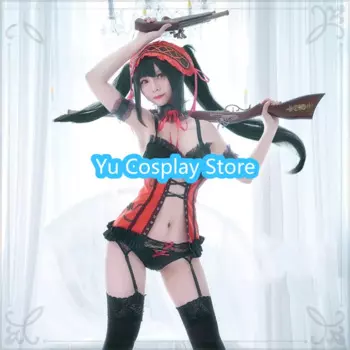 Аниме DATE A LIVE Tokisaki Kurumi костюмы для косплея женское сексуальное женское белье праздничный костюм Хэллоуин карнавальный наряд на заказ
