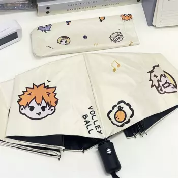 Аниме Haikyuu! Зонт с короткой ручкой для косплея, великолепный автоматический солнцезащитный козырек от ветра для любой погоды, подарок на день рождения и Рождество