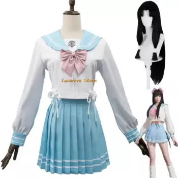 Аниме-игра Naraka: Blarepoint Kurumi Hu Tao, карнавальный костюм, парик, синяя юбка JK, женская сексуальная кавайная вечеринка, костюм моряка