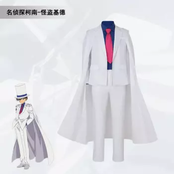 Аниме Kaito Kiddo Косплей Костюм Edokawa Konan Hattori Heiji Шляпа Накидка Очки Наборы Ролевые Игры Хэллоуин Карнавальные Костюмы Дети Взрослые