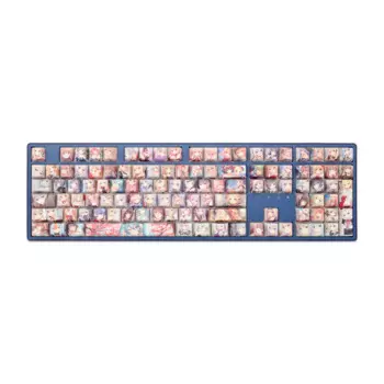 Аниме красивая молодая девушка OMO, OEM профиль, краситель, Sub Keycap для механической клавиатуры 60 87 104 tkl ansi xd64 bm60 bm68