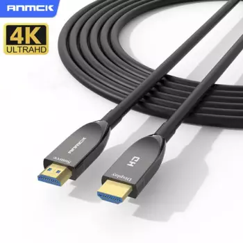 Anmck 4K HDMI-совместимый оптоволоконный кабель V2.0 60 Гц видео аудио кабель с поддержкой ARC 3D HDR 18 Гбит/с для HD ТВ проектора монитора