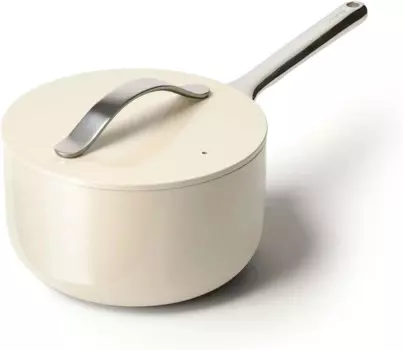 Антипригарный керамический сковорода для соуса с крышкой (3 qt) -Нетоксичная, без ПТФЭ и пфоа-безопасная и совместимая со всеми уплотнителями (Ga