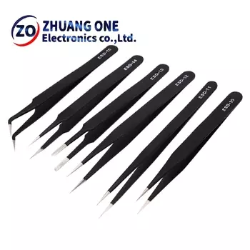 Антистатический набор пинцетов ZHUANG One ESD-10 11 12 13 14 ESD-15
