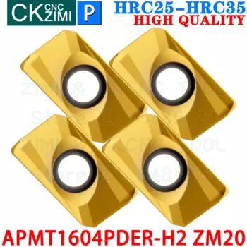 APMT1604PDER-H2 ZM20 APMT 1604 PDER H2 ZM20 Твердосплавная пластина Фрезерная пластина для уступа Инструмент APMT 1604 APMT1604 BAP400R 400R Токарный механический станок с ЧПУ со сменными пластинами Режущие инструменты