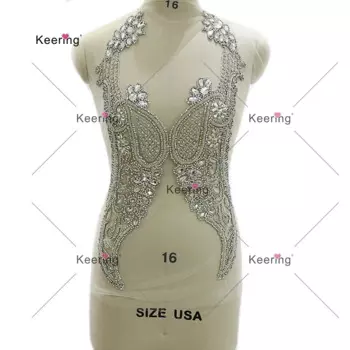 Аппликация для тела со стразами Sparkly Pretty Rhinestone, нашивка для невесты с серебряным кристаллом, шитье, WDP-468