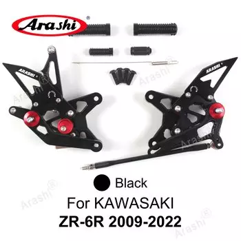 Arashi для KAWASAKI NINJA ZX6R QS 2005-2024, регулируемая подножка, подножки, подножки, детали ZX 6R 2006 2007 2008 2009 2010