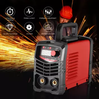 ARC MMA -300 ампер сварщик IGBT Электрический ЖК-сварочный инвертор портативный для стали ручной сварочный аппарат с полным набором аксессуаров