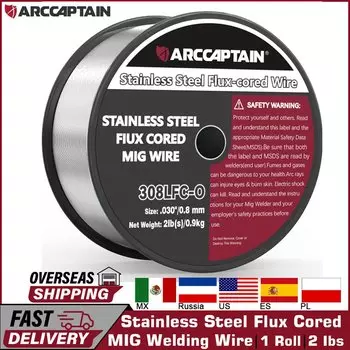 ARCCAPTAIN сварочная проволока MIG нержавеющая сталь E308LFC-O 0,8 0,9 мм 1 кг