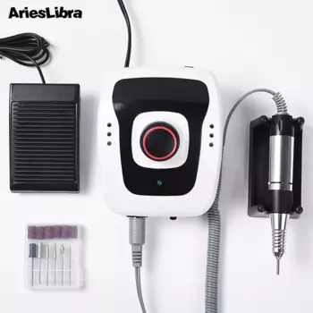 AriesLibra 30 Вт 35000 об./мин дрель для ногтей, машинка для маникюра, электрические сверла, набор аксессуаров для ногтей, аксессуары для педикюра, дрель для дизайна ногтей аппарат для маникюра маникюрный аппарат