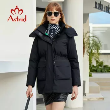 Astrid 2022 новые женские хлопковые пальто средней длины, верхняя одежда, стильные водонепроницаемые парки, ветрозащитная одежда, Женская куртка, ZR-20224