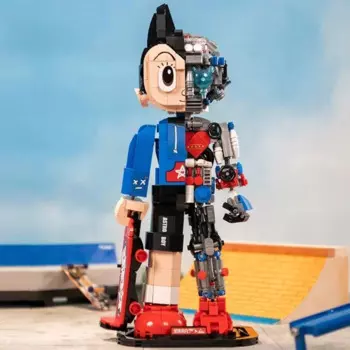 Astro Boy скейтборд для мальчиков строительные блоки детская образовательная сборка игрушка для мальчиков модель настольные украшения коллекция подарок