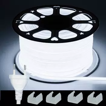 Aswesaw светодиодная лента 220В тёплый белый 288 LEDs/m IP65