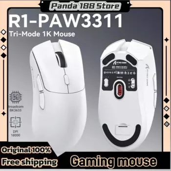 Attacksharkr1 мышь Thri Mode 59g легкая Paw3311 Ttc компьютерная периферийная Совместимость с кодировщиком, эргономичная мышь для правой руки Pubg