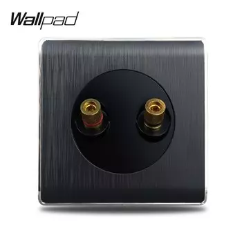 Аудио настенная розетка Wallpad чёрная