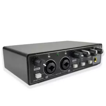 Аудиоинтерфейс для записи, портативная профессиональная звуковая карта с циклическим монитором, фантом 48 В для аудиооборудования, гитары, новинка