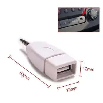 Аудиоконвертер 3,5 мм, штекер AUX, аудиоразъем, разъем USB 2,0, женский конвертер, адаптер для автомобильного аудио MP3
