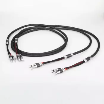 Аудиокраст SC316AG 100% чистое твердое серебро Акустический кабель с углеродным волокном Лопаточный штекер Кабель громкоговорителя HIFI