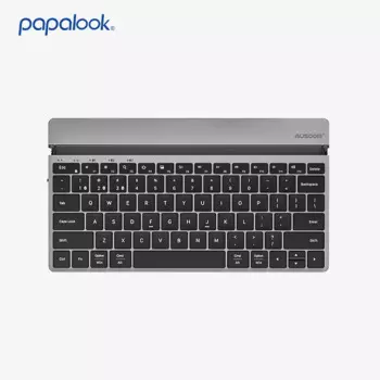 AUSDOM Sofkeys 3 Bluetooth 5.1 беспроводная перезаряжаемая тонкая клавиатура с раздвижной подставкой, бесшумная портативная мини-клавиатура для iPad