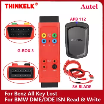Autel MaxiIM G-BOX 3 адаптер и APB112 смарт-ключ симулятор для TOYOTA 8A BLADE AKL комплект программатора ключей Gbox3 для Benz все ключи потерянные