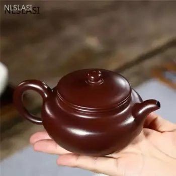 Аутентичный чайник Исин Цзыша, чайник из необработанной руды, фиолетовая грязь, китайский чайник ручной работы, фиолетовая глина, посуда для напитков, 200 мл