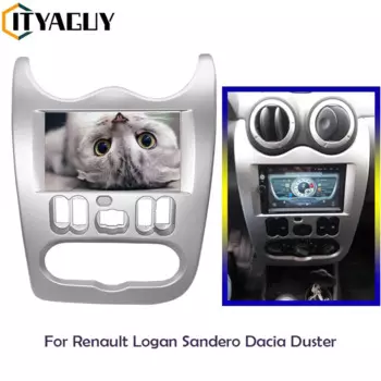 Автомобильная рама для радиоприемника, комплект адаптеров для Logan Sandero DACIA Duster Renault Logan