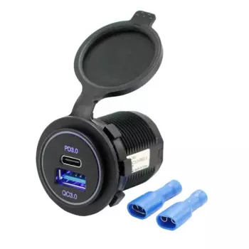Автомобильная розетка с двумя Usb-портами, 12-24 В, Qc 3,0