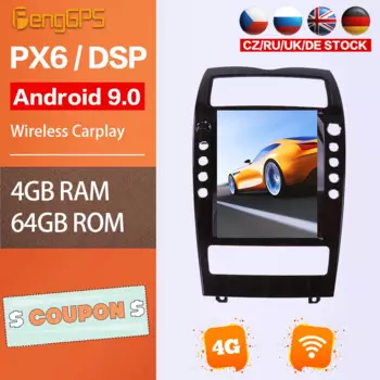 Автомобильная стерео-система для Maserati Quattroporte 2004-2012 DVD-плеер Android 9.0 IPS сенсорный экран Тесла стиль 4G + 64G Carplay GPS-навигация