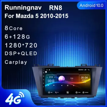 Автомобильное радио, мультимедийный видеоплеер, GPS-навигатор Runningnav для Mazda 5 2010-2015