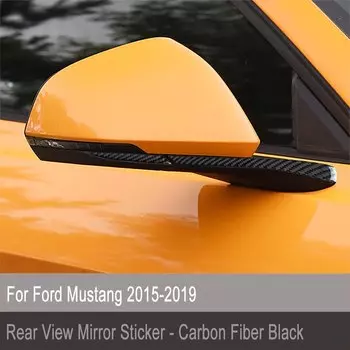 Автомобильные аксессуары для 2015-2019 Ford Mustang углеродное волокно для зеркала заднего вида противоскользящая полоса протектор Наклейка против столкновений
