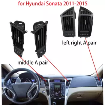Автомобильные аксессуары, розетка кондиционера для Hyundai Sonata 2011-2015, вентиляционные отверстия кондиционера