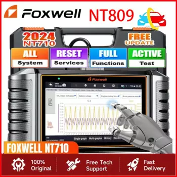 Автомобильные диагностические инструменты FOXWELL NT710 OBD2, считыватель кодов для всей системы, двунаправленное тестирование IMMO A/F 30 + сброс ODB 2, Автомобильный сканер