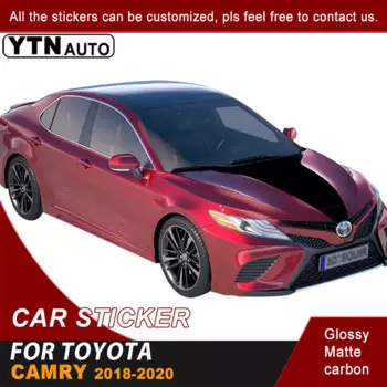 Автомобильные наклейки для Toyota Camry 2018 2019 2020, капот, капот, овальная полоса, графические виниловые крутые автомобильные наклейки, таможенные автомобильные аксессуары