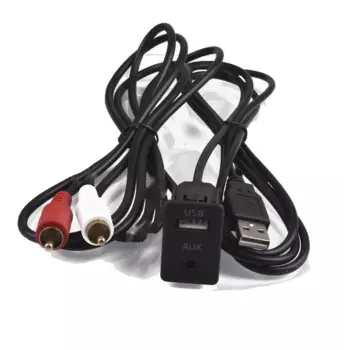 Автомобильный 2 RCA AUX USB штекер 2RCA адаптер для фотографий для Renault