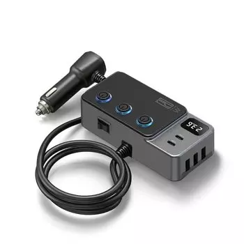 Автомобильный адаптер прикуривателя, автомобильный USB-зарядный адаптер, многопортовый с зарядкой PD35W/QC3.0, USB C 12 В/24 В для всех автомобильных устройств