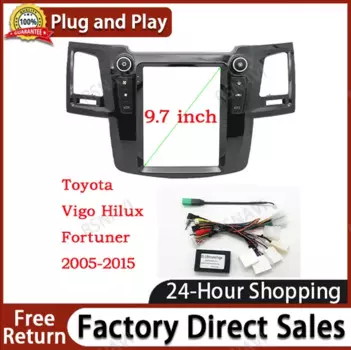 Автомобильный адаптер рамы для Toyota приборный щит Vigo Hilux Fortuner 2005-2015 Tesla Style Android