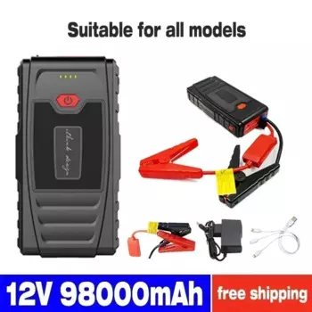 Автомобильный аварийный источник питания 12v98000mah, мобильный резервный аккумулятор большой емкости для зажигания поезда