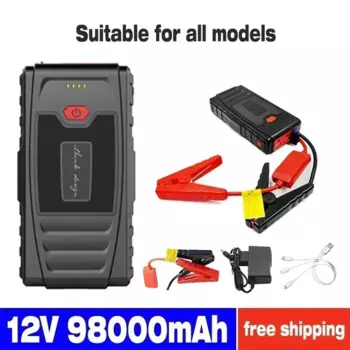 Автомобильный аварийный источник питания 12v98000mah, мобильный резервный аккумулятор большой емкости для зажигания поезда